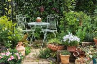 Circular garden table and chairs
