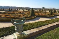 The south parterre formal garden in winter - Palace of Versailles, France