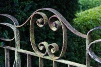 Detail of rusty metal gate 