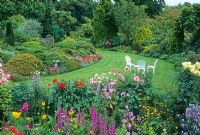 Colourful garden at Chiff Chaffs Dorset, UK