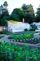 Kitchen garden and greenhouse - Aber Artro Hall, Llanbedr, Gwynedd
