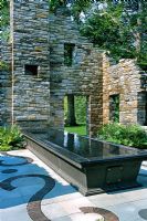 The Minder Ruin Garden with water table - Chanticleer Garden, Pennsylvania, USA 