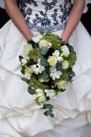 Bridal bouquet with white roses