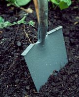 Spade in soil