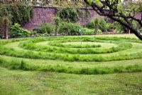Mown spirals in maze