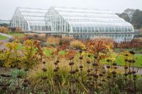 The Bicentenary Glasshouse Garden at RHS Wisley in November, designed by Tom Stuart Smith