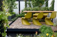 Dining area and patio. 'Food 4 Thought' - Gold Medal Winner - RHS Hampton Court Flower Show 2010 