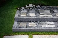 Gravel, stone steps. 'Konpira-san' - Gold Medal Winner - RHS Hampton Court Flower Show 2010 
 