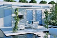 Urban garden with contemporary weatherproof furniture - 'The Living Room', Silver medal winner, RHS Hampton Court Flower Show 2010 
