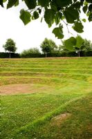 Landform by Kim Wilkie. Great Fosters, Surrey, July. Historic Garden Grade II. 