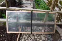 Building a polytunnel- window covered ready for installation