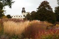 New area of planting of perennials and grasses designed by Piet Oudolf - Trentham Gardens, Staffordshire, October