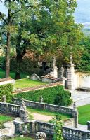View from Theatre to entrance to the Secret Garden - Villa Della Porta Bozzolo, Casalzuigno, Italy