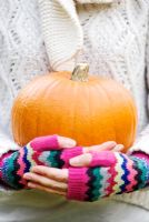 Woman holding Pumpkin