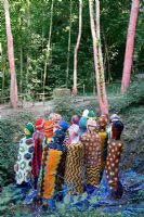 Art project at Chaumont sur Loire called 'Human nature 1 Trees of health Colorès copse'