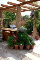 Outdoor kitchen - One of the spring show gardens at Schloss Ippenburg, Germany