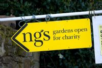 ngs national garden scheme sign