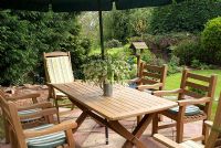 Wooden garden table and chairs 