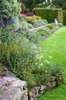 Late summer borders - Derry Watkins Garden at Special Plants, Bath, UK