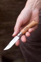 Wooden handled garden knife