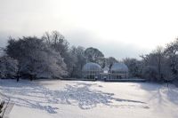 Birmingham Botanical Gardens and Glasshouses in the snow 