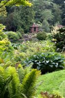 Sandringham gardens with brick summerhouse