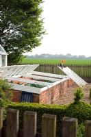 Coldframe in country garden 