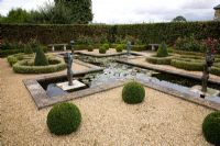 Formal Pond and knot garden - Barnsdale Gardens 
