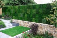Vertical wall of Heathers using the Vertigarden Modules