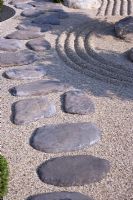 Stepping stones and gravel pathway 