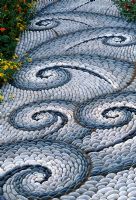 Detail of pebble mosaic path by Maggy Howarth 