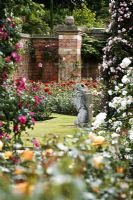 Walled rose garden at Hever Castle, Kent, UK