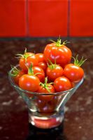 Tomatoes on kitchen worktop