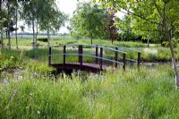 Monet style bridge with meadow - Wickets, NGS Essex