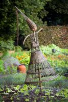 Scarecrow in the vegetable garden at Ballymaloe Cookery school