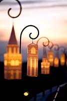 Decorative lanterns - Ca' Giustiniani Terrace, Venice, Italy