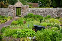 The nursery garden with stock beds, where plants are lifted for sale each day - Herterton House, Hartington, Northumberland, UK