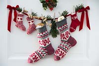 Christmas stocking garland 