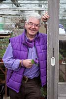Clive Groves, holder of the national collection of Violas - Violets at Grove Nursery, Dorset