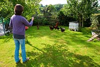 Lucy McAuslan-Crine, owner and creator of the garden at Eastfield, Yarlington, Somerset, UK