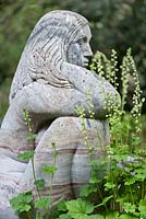 'Goddess of the Woods' statue, The Stumpery, Highgrove Garden, May 2008.