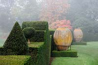 Large Spanish sherry jars and topiary, Highgrove Garden, October 2007. 