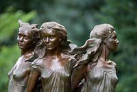 The Daughters of Odessa, bronze statue in the Arboretum. Highgrove Garden, October 2007. 