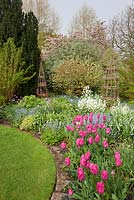 The Cottage Garden with spring blooms, Highgrove May 2009. 