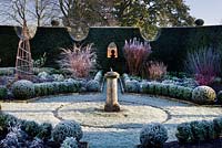 Sundial Garden, with frost, December 2008.  