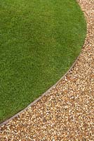 Out of the Blue - Lawn and gravel path at RHS Chelsea Flower Show 2012