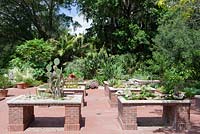 The Enabling Garden's succulent and cacti tables - Leu Gardens in Orlando, Florida