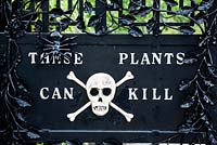The Poison Garden. Alnwick garden. UK