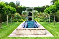 Water feature by William Pye in the Rose Garden. 