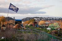 View across Alderman Moore's allotment site, Bristol